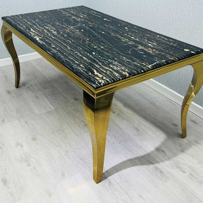 Sofia Black & Gold Dining Table – All Sizes - Image 5