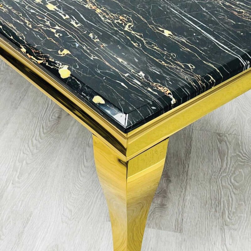 Sofia Black & Gold Marble Coffee Table - Image 2