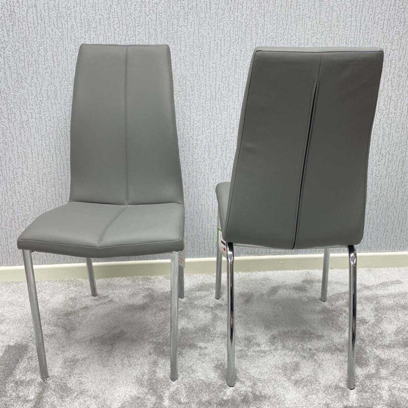 Morano Dining Set Grey with 4 Grey Carlo Chairs - Image 2