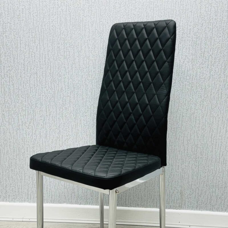 Morano Black Glass Table with California Chairs - Image 2