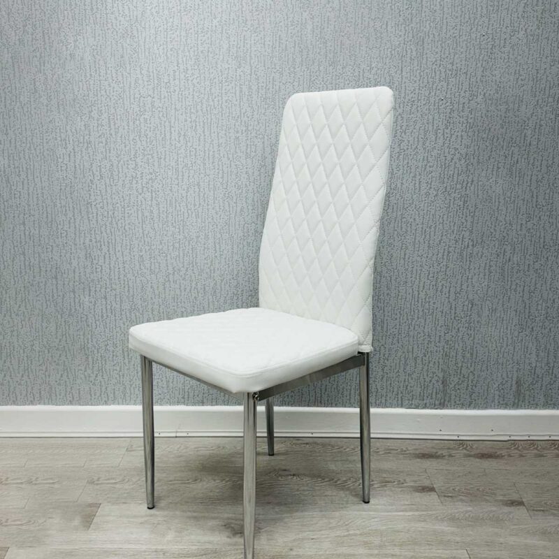 Morano White Glass Table with California Chairs - Image 2