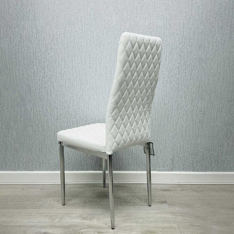 Morano White Glass Table with California Chairs - Image 3