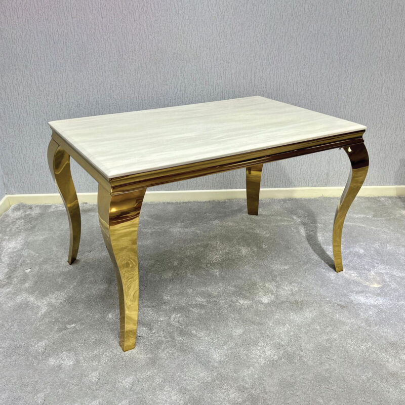 Sofia Cream & Gold Marble Table – All Sizes - Image 3