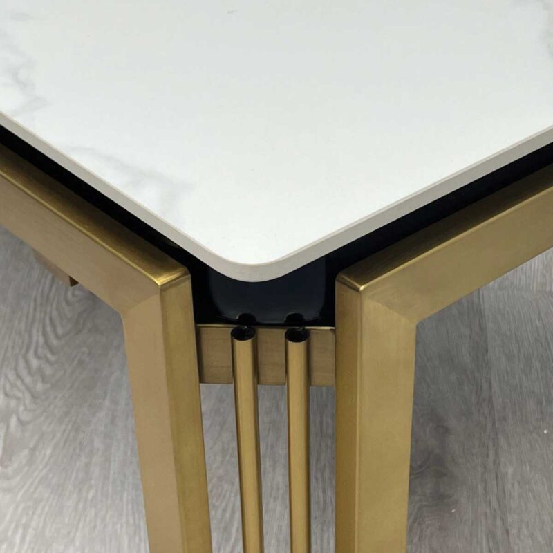 Sorrento Rectangle Ceramic Gold Coffee Table - Image 2