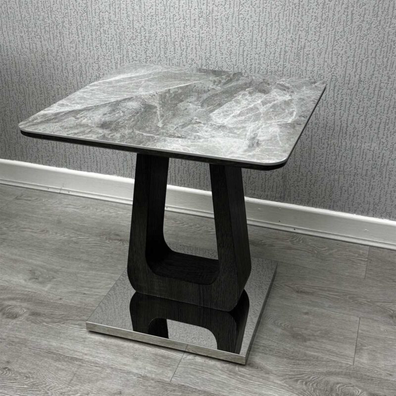 Zermatt Lamp Table (Grey Ceramic)