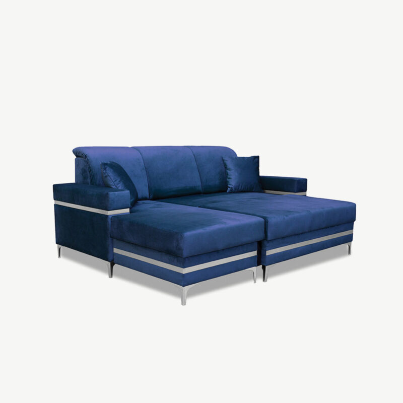 Florence Grey Gold Corner Sofa Bed - Image 13
