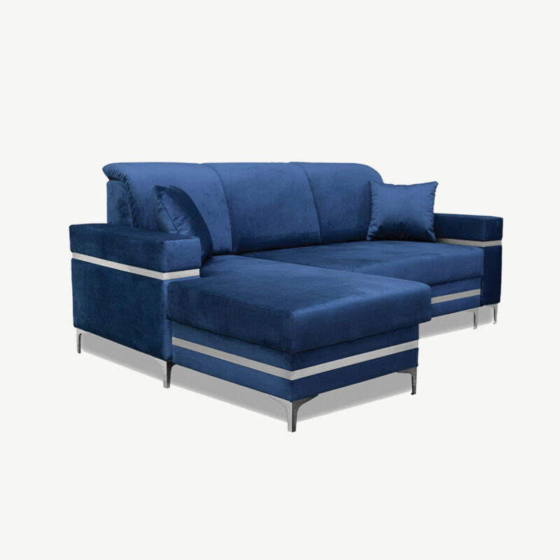 Florence Grey Gold Corner Sofa Bed - Image 14