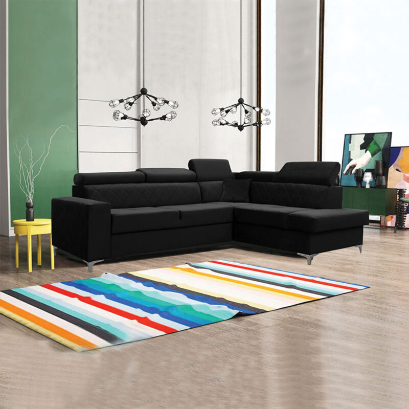 GLOSS CORNER SOFA BED - Image 6