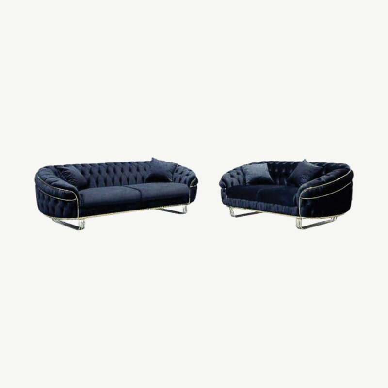 Camden 3+2 Seated Sofa Black/Blue/Grey Colors - Image 3