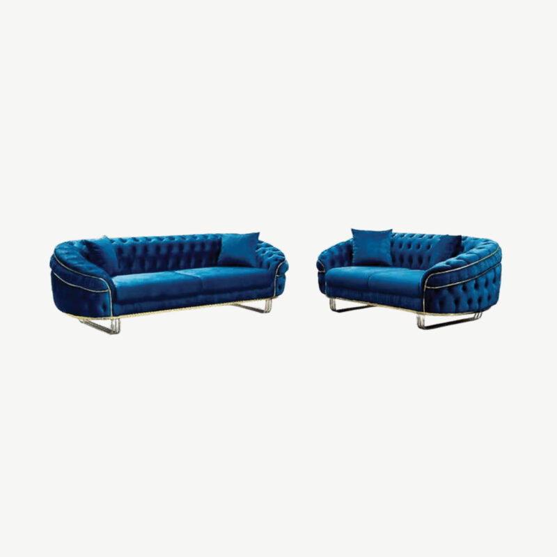 Camden 3+2 Seated Sofa Black/Blue/Grey Colors - Image 4