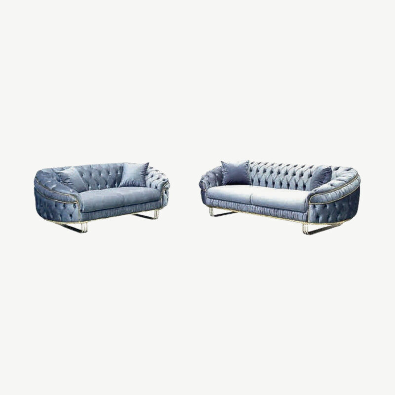 Camden 3+2 Seated Sofa Black/Blue/Grey Colors - Image 5