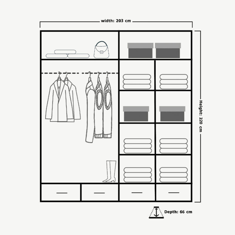 Vision 250cm Wardrobe - Image 18