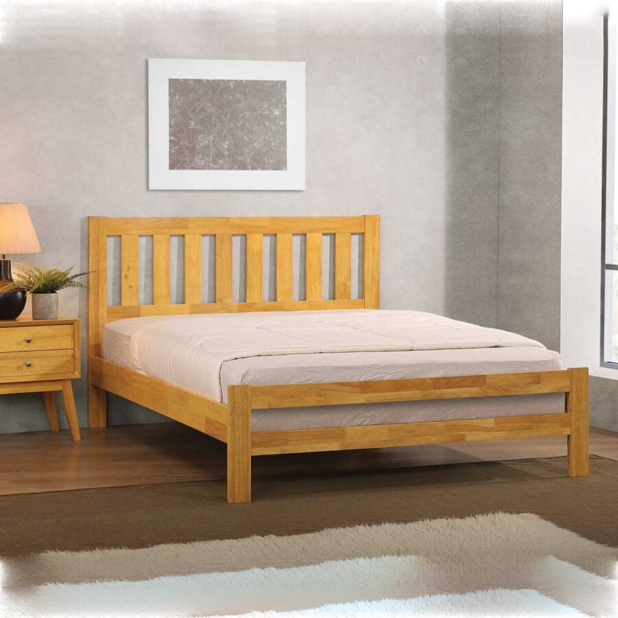 Kempton 4Foot Bed Solid Hardwood Natural Oak