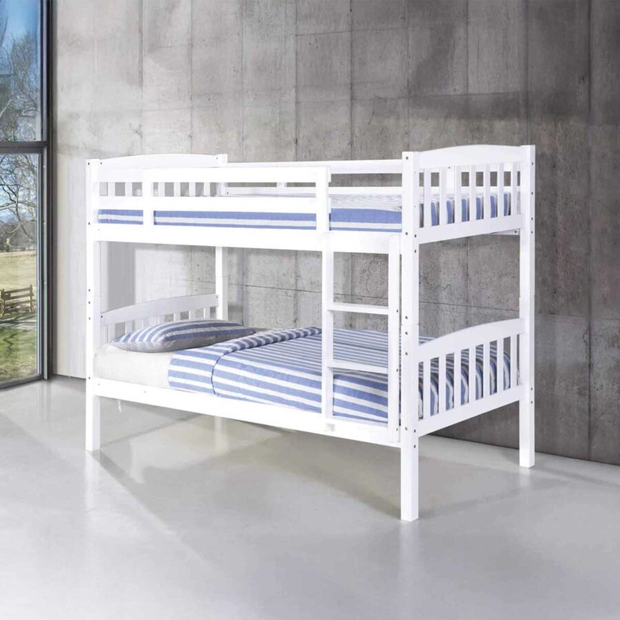 Ashbrook Solid Wood Bunk Bed White