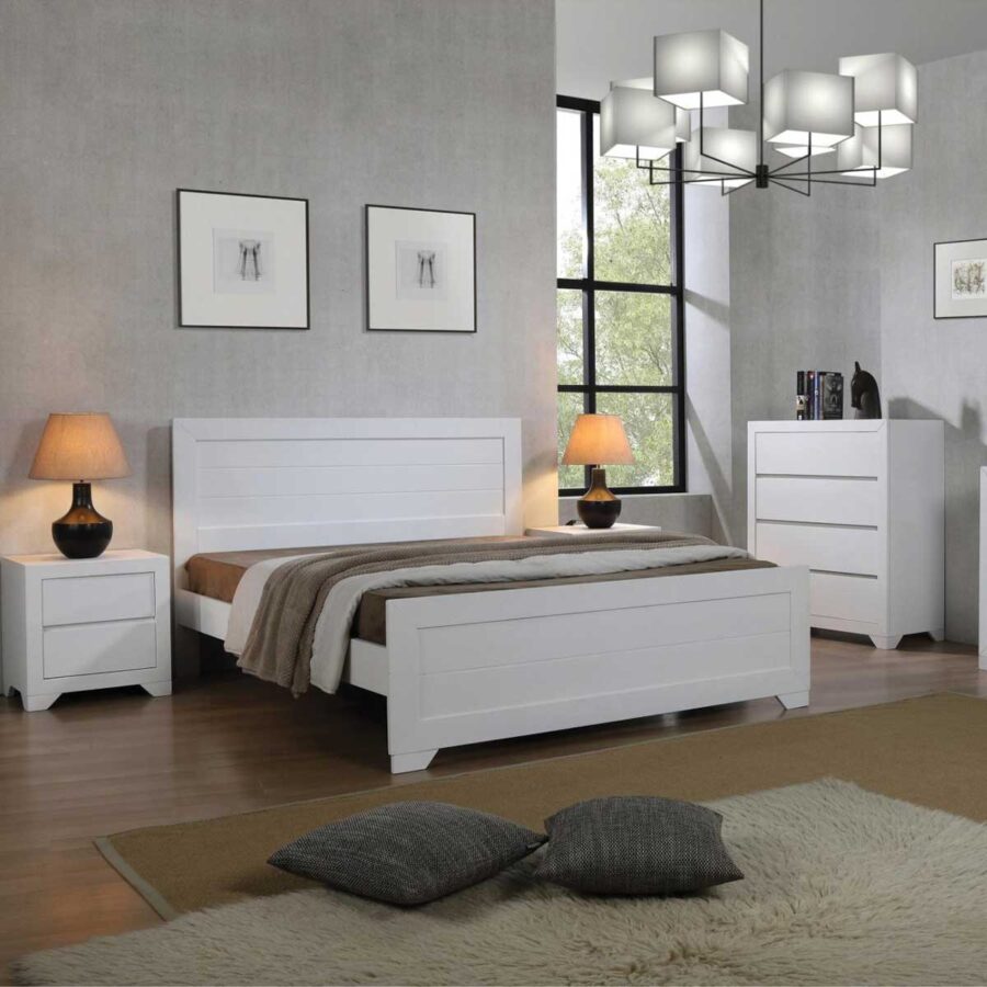 Zircon 4 Foot Bed White