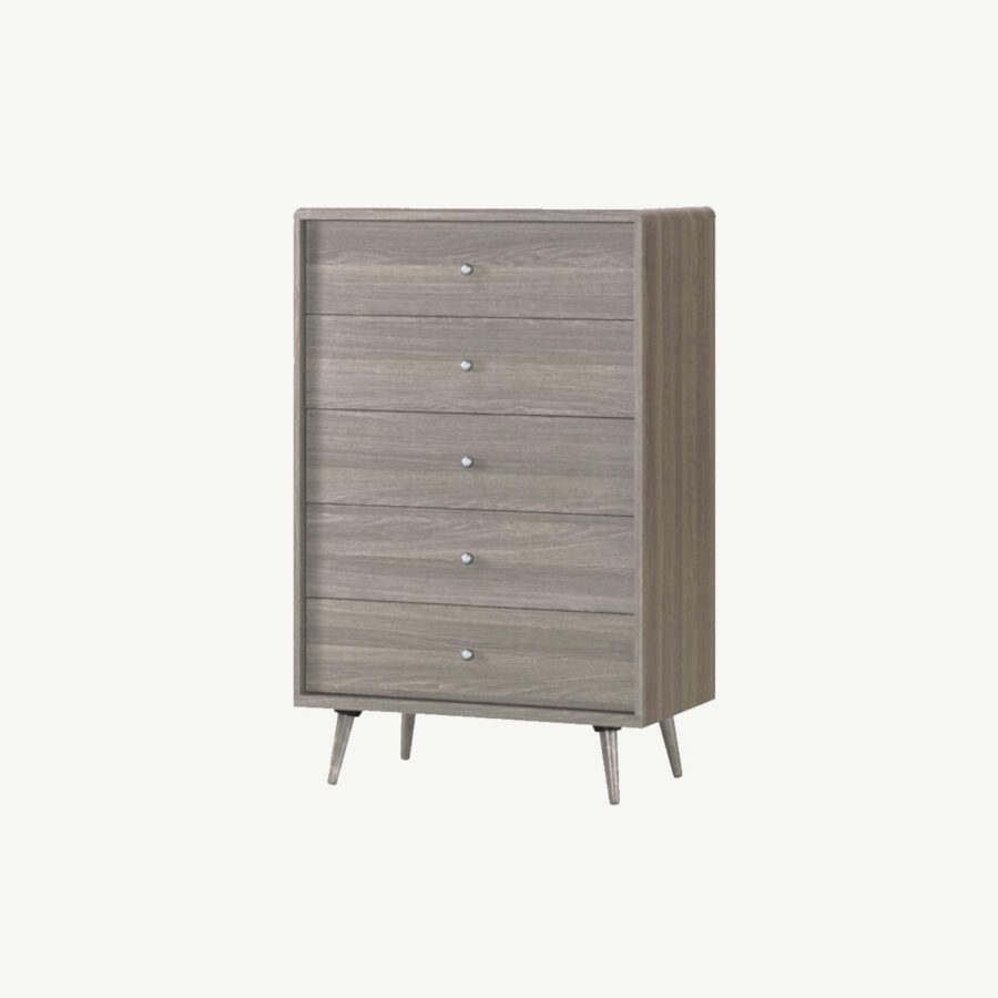 Belvoir Chest 5 Drawer Grey Oak