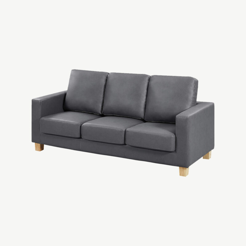 Chesterfield 3 Seater Sofa PU Grey