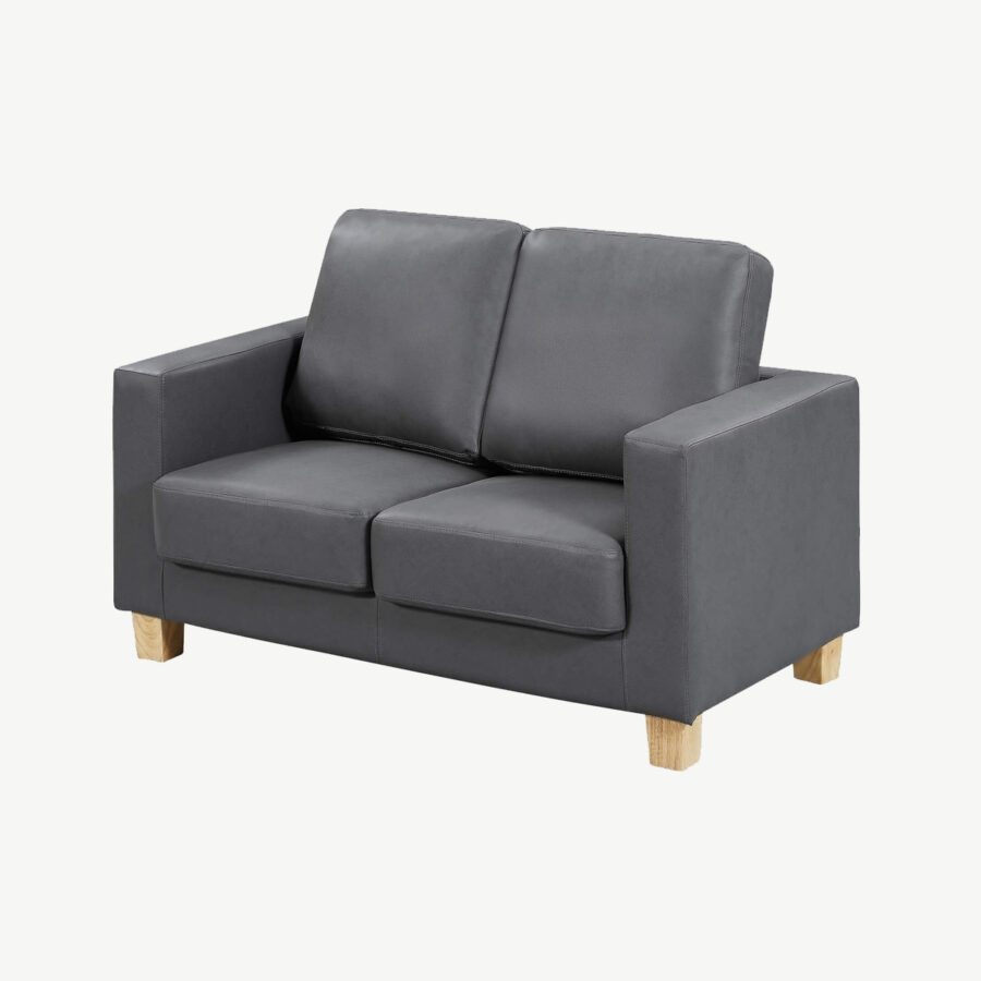 Chesterfield 2 Seater Sofa PU Grey